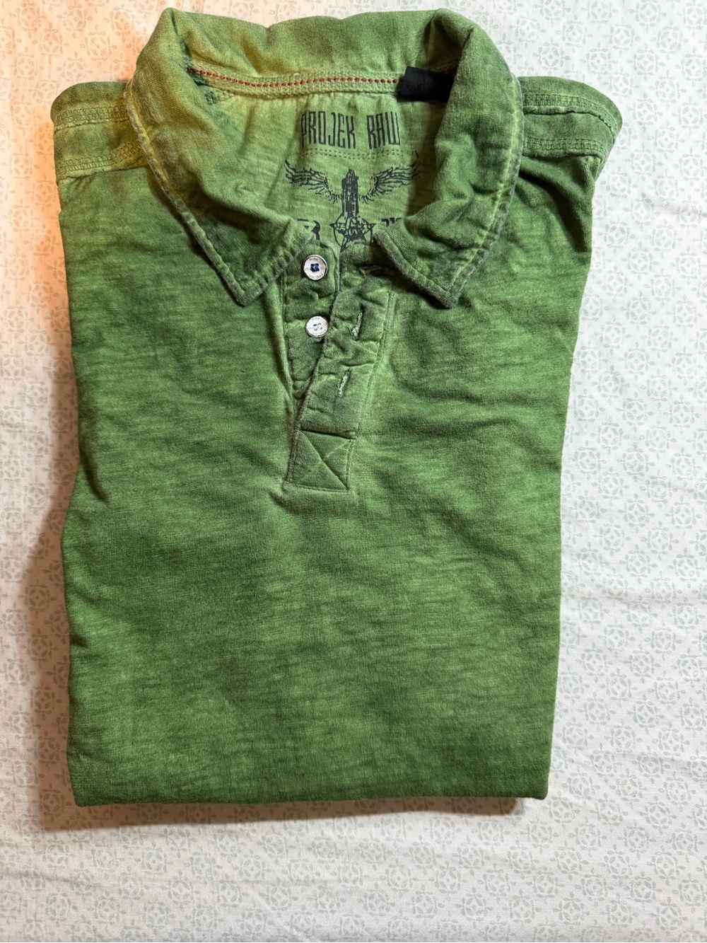 Projekt Raw Men's Green Polo Shirt - Casual Short Sleeve